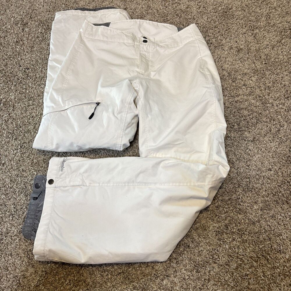 Columbia Bugaboo Ski Pants Womens Medium White Omni Heat Omni Tech Snowboard